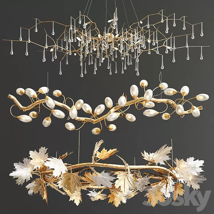 Exclusive Serip Chandelier Collection 3D Model