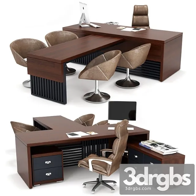 Executive table 2 3D Model Free