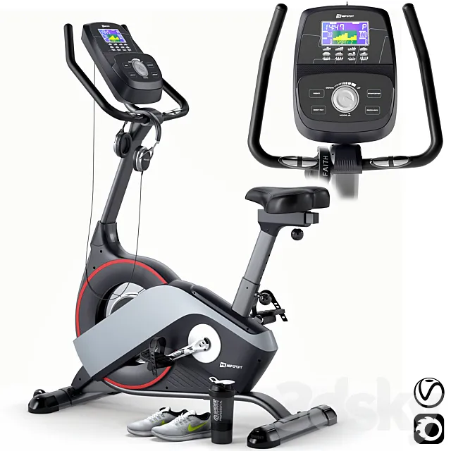 Exercise bike Hop-Sport Flex HS-200H. Training apparatus 3D Model