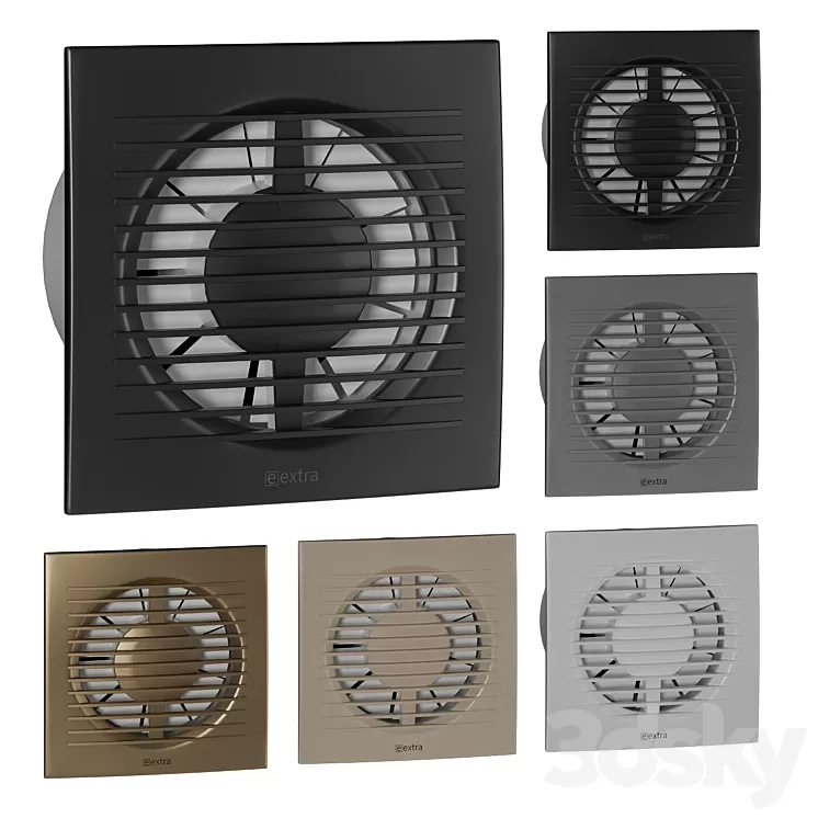 Exhaust fan Europlast E-EXTRA 3D Model Free Download