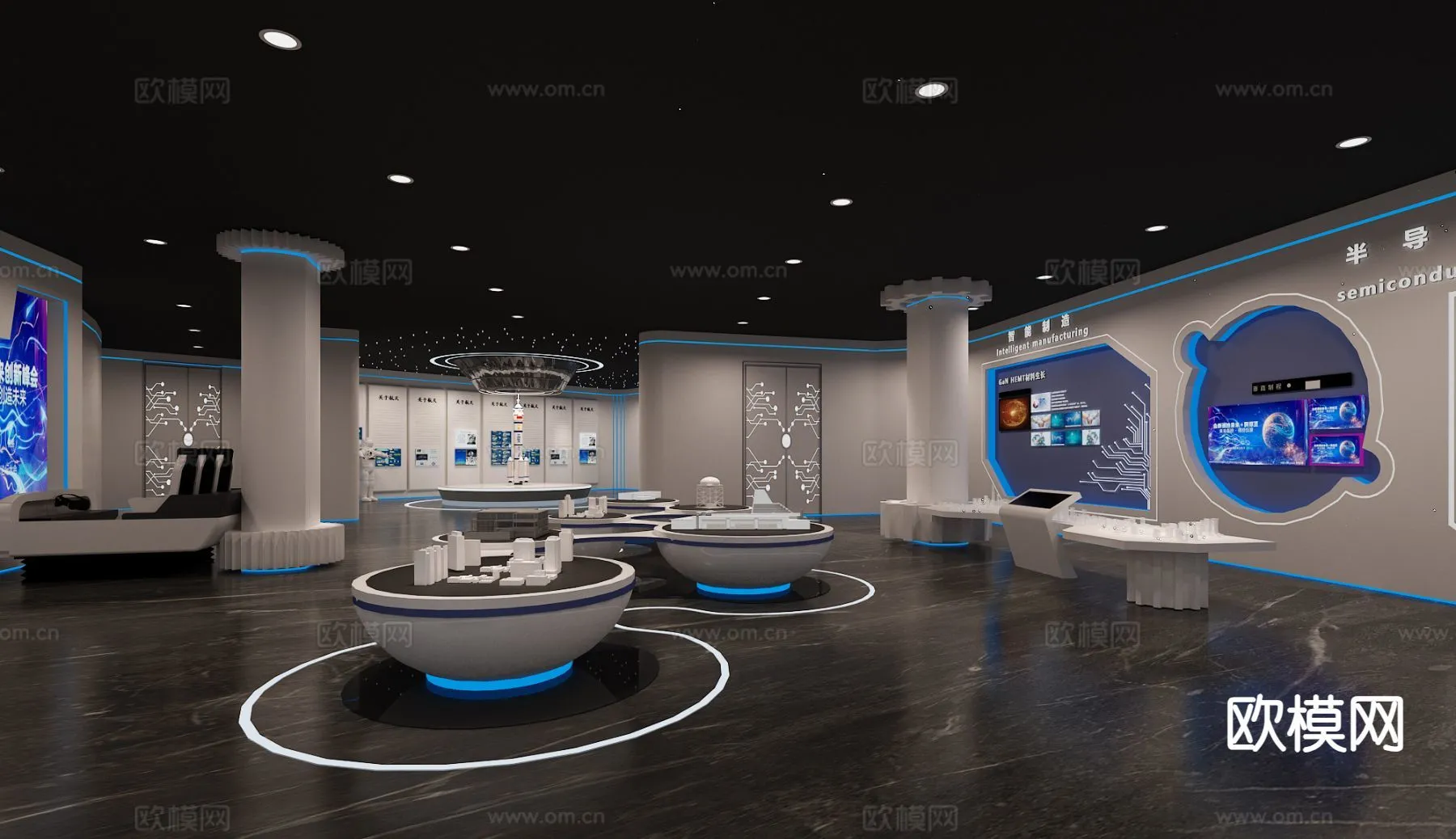 EXHIBITION ROOM - 3D Model For Interior Design - 1051