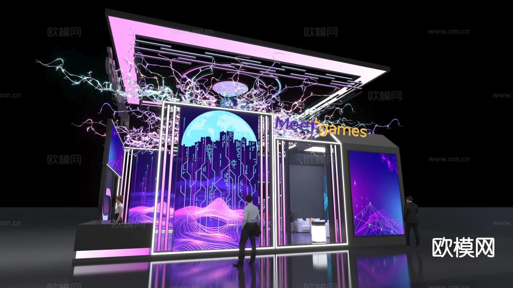 EXHIBITION ROOM - 3D Model For Interior Design - 1055