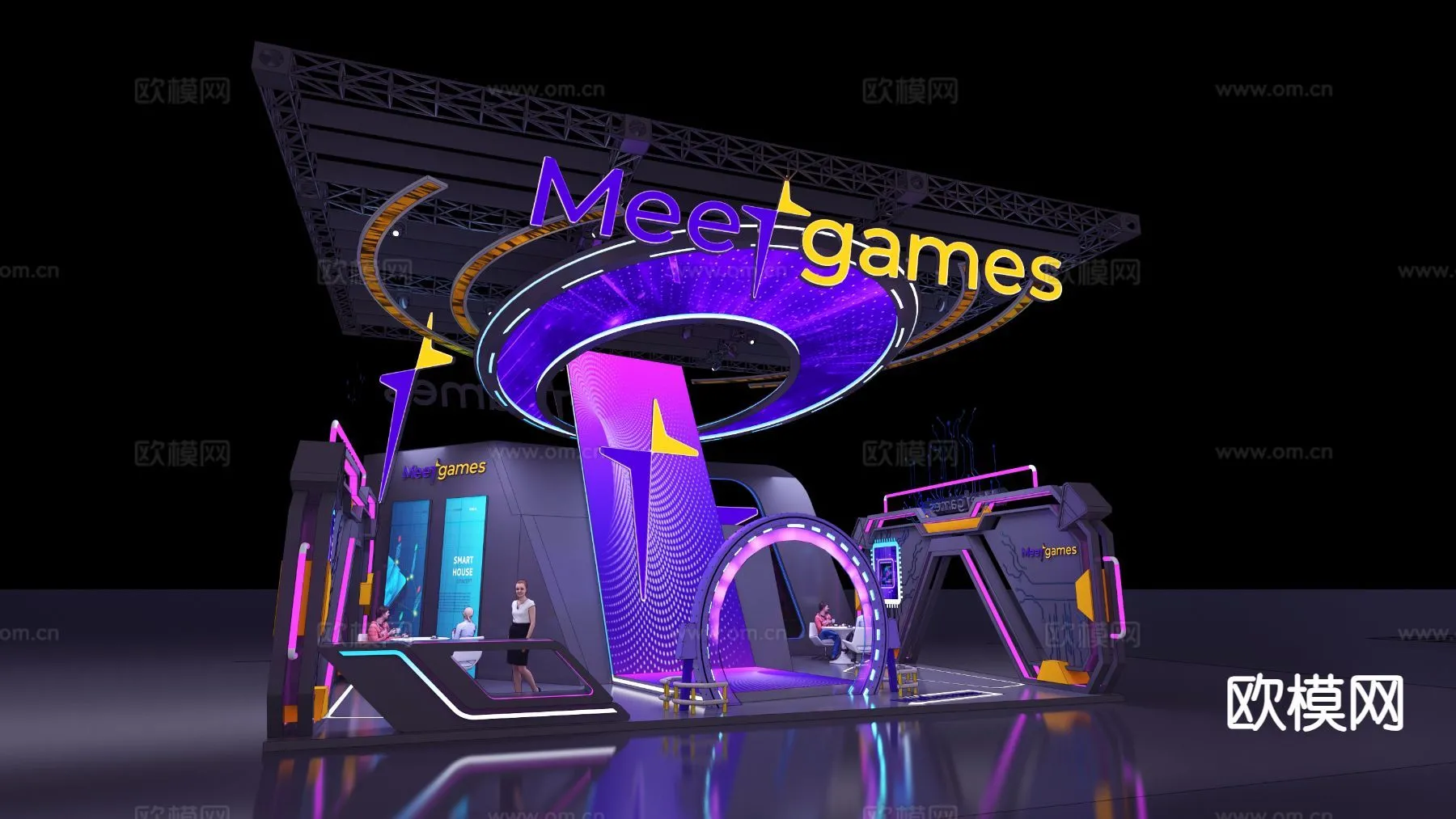 EXHIBITION ROOM - 3D Model For Interior Design - 1063