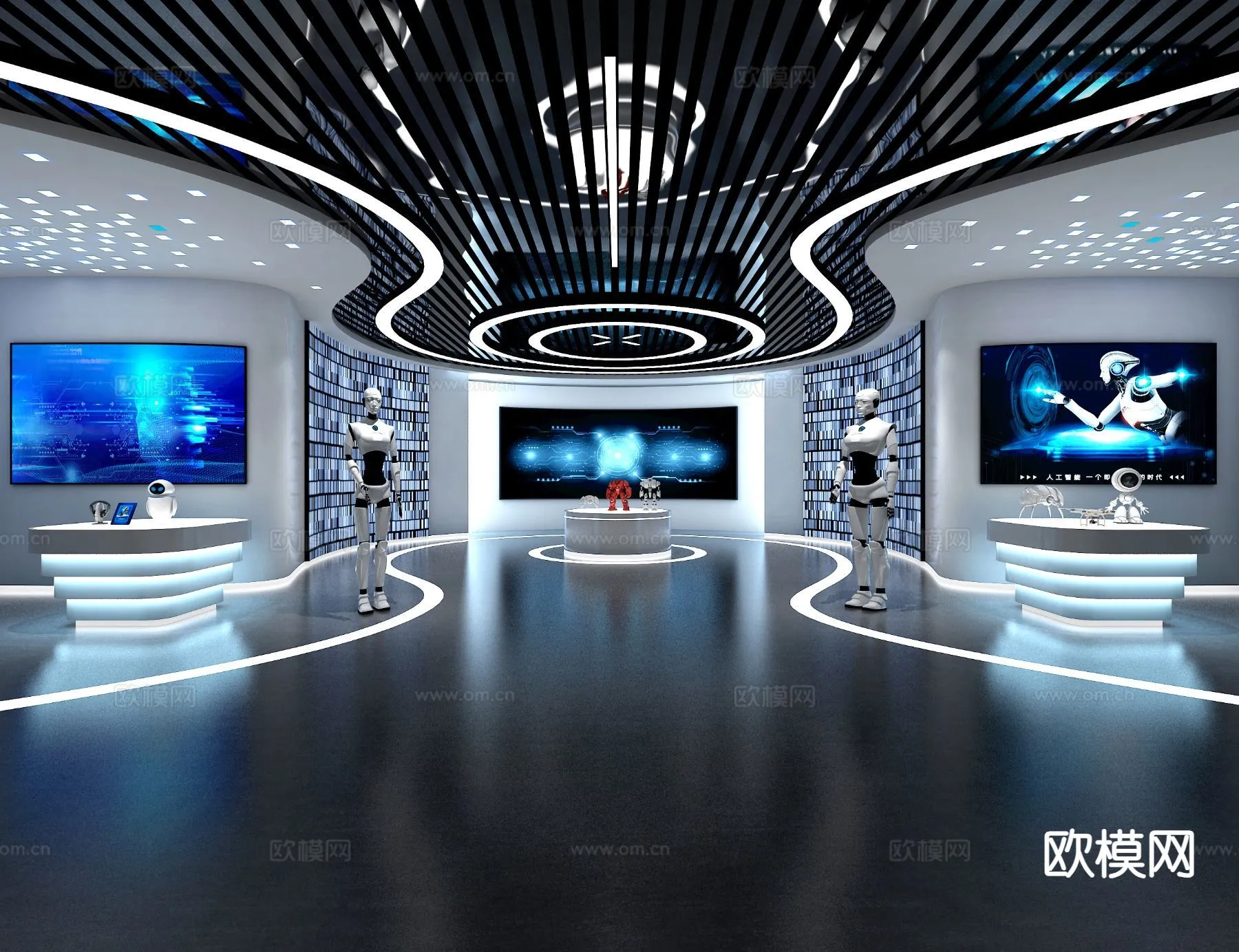 EXHIBITION ROOM - 3D Model For Interior Design - 1097