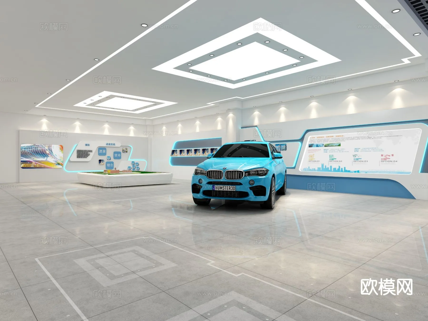 EXHIBITION ROOM - 3D Model For Interior Design - 1105