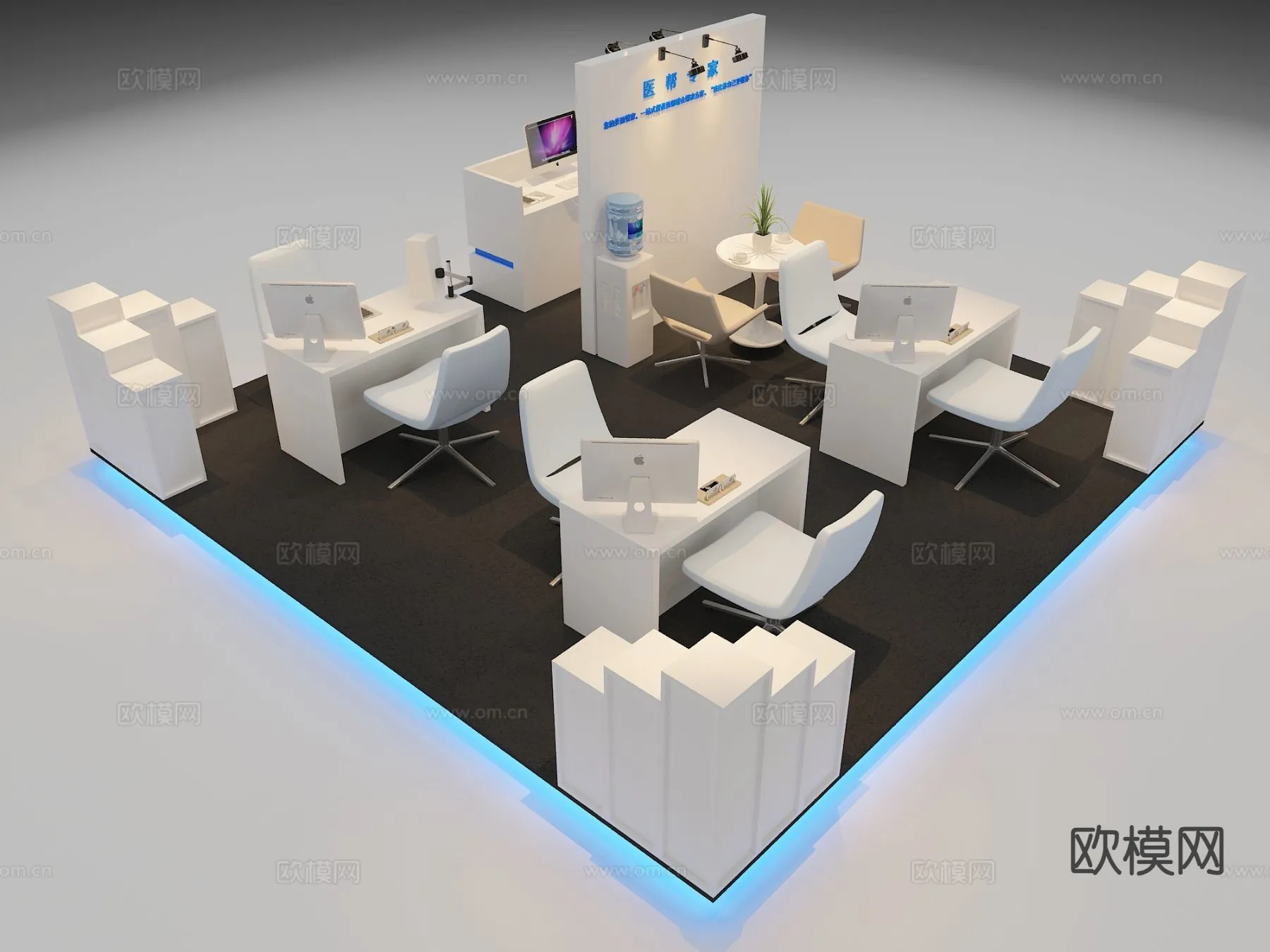 EXHIBITION ROOM - 3D Model For Interior Design - 988