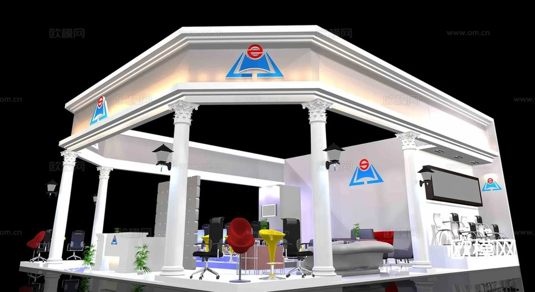 EXHIBITION ROOM - 3D Model For Interior Design - 990