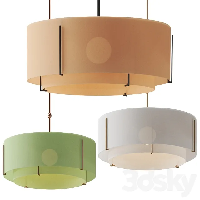 Exos Large Double Shade Pendant by Hubbardton Forge 3DModel