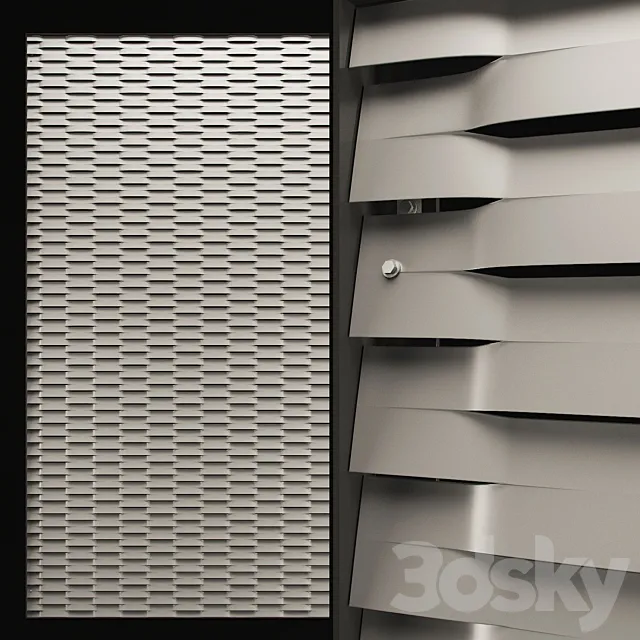 Expanded metal mesh - 133x56 mm 3D Model