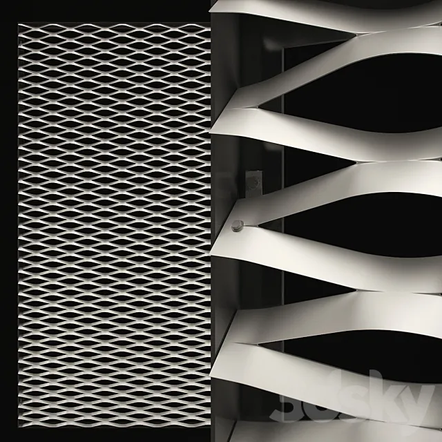 Expanded metal mesh – 175×70 mm 3D Model