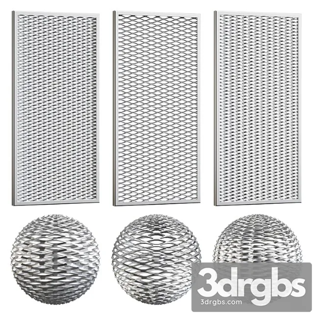 Expanded Metal Set 1 3D Model Free