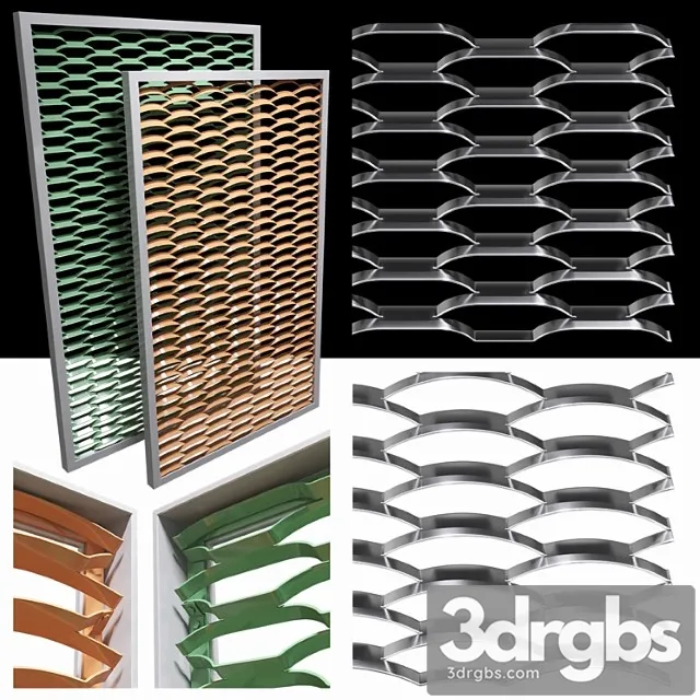 Expanded metal stainless (radial & arc) 3D Model Free