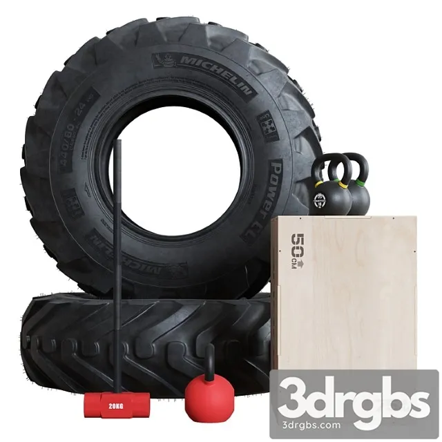 Explosive Training Set for Fighters 3D Model Free