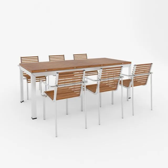 Extempore table chair 3D Model