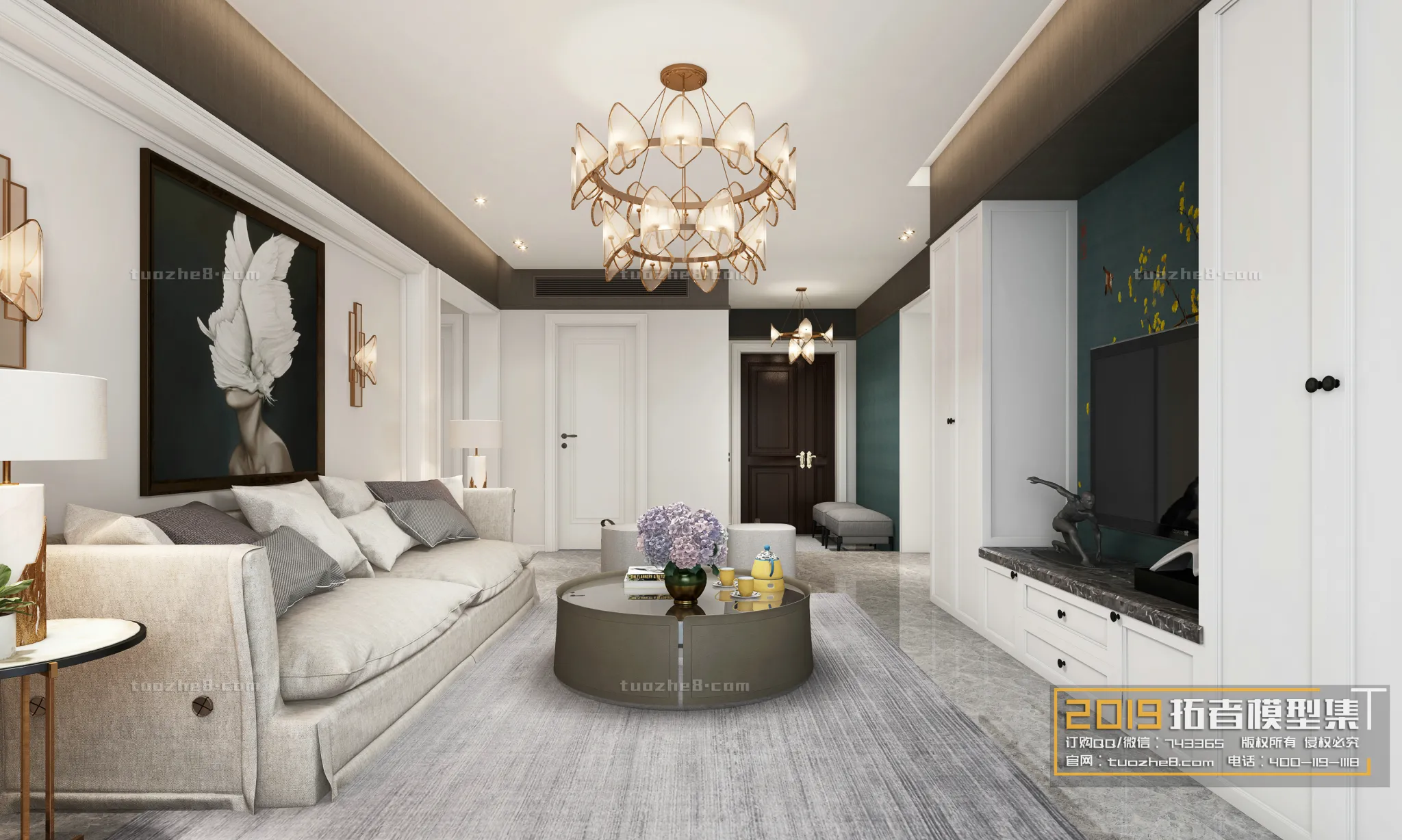 Extension Interior - LINGVING ROOM - AMERICAN STYLES - 003
