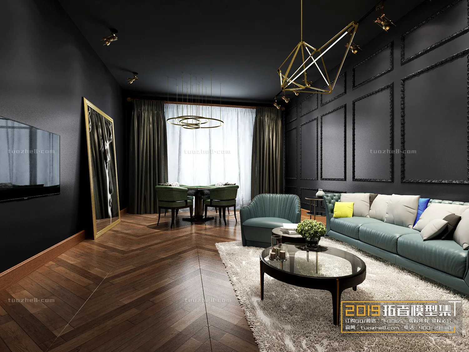 Extension Interior - LINGVING ROOM - AMERICAN STYLES - 005