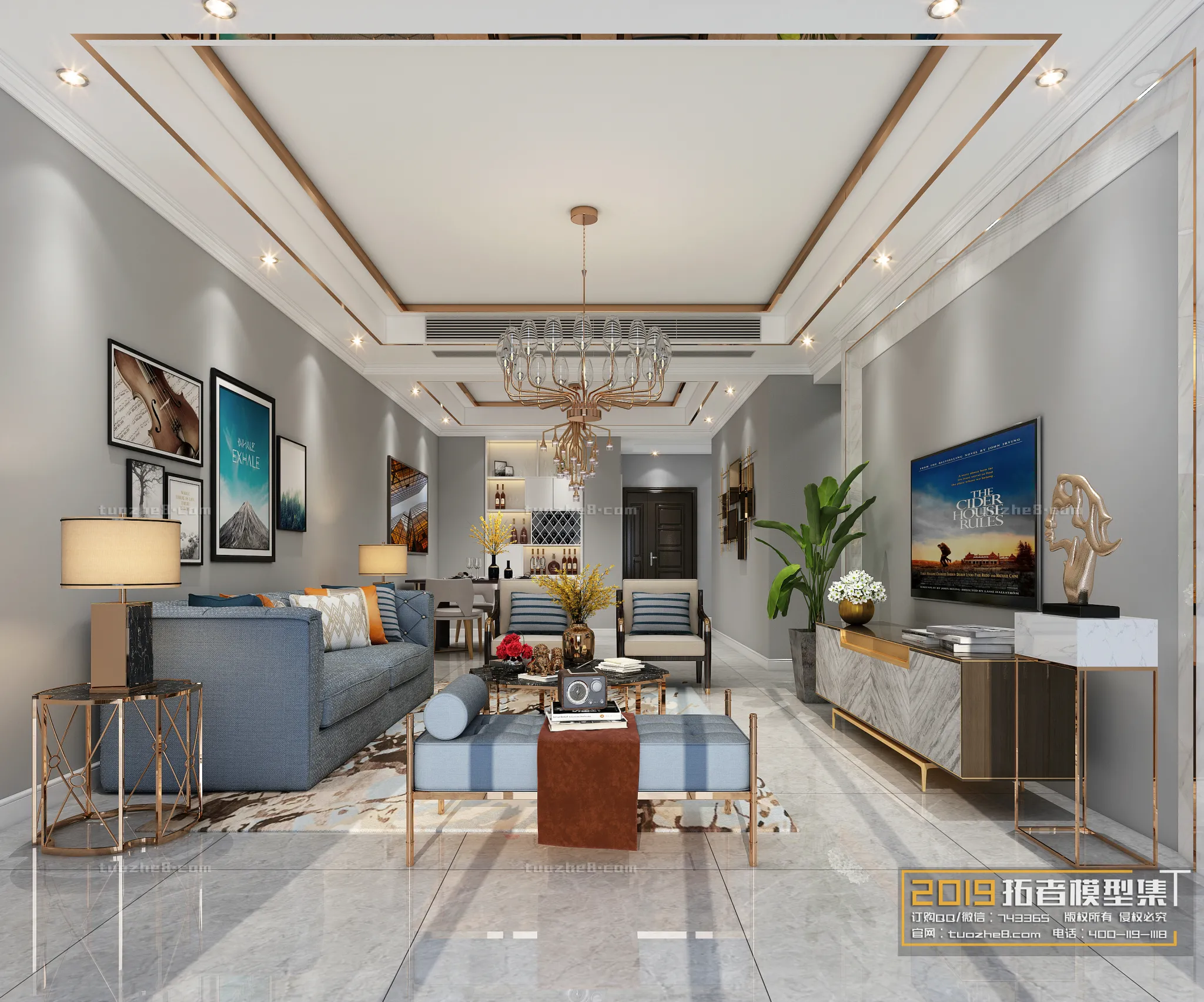 Extension Interior - LINGVING ROOM - AMERICAN STYLES - 010