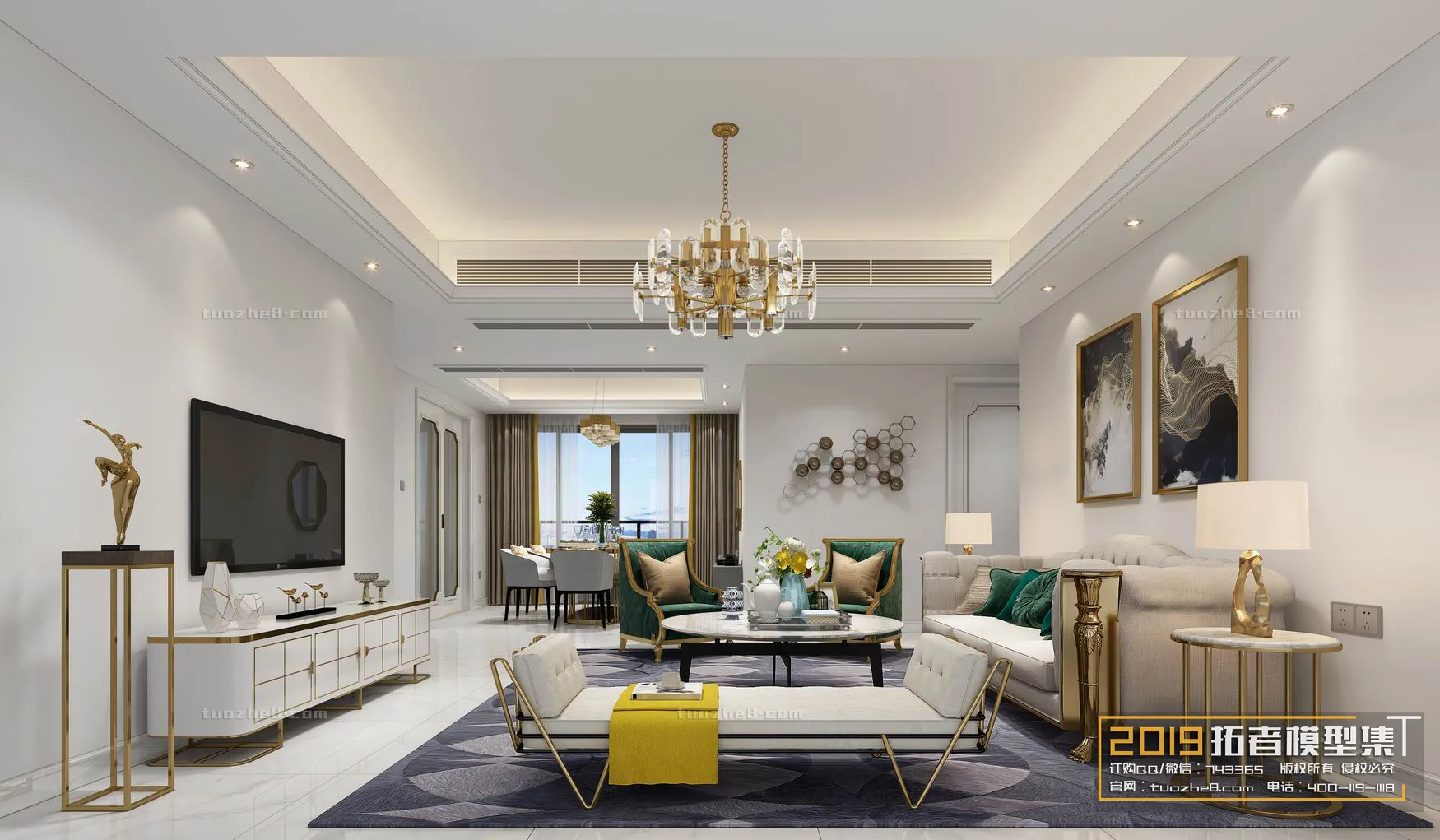 Extension Interior - LINGVING ROOM - AMERICAN STYLES - 011