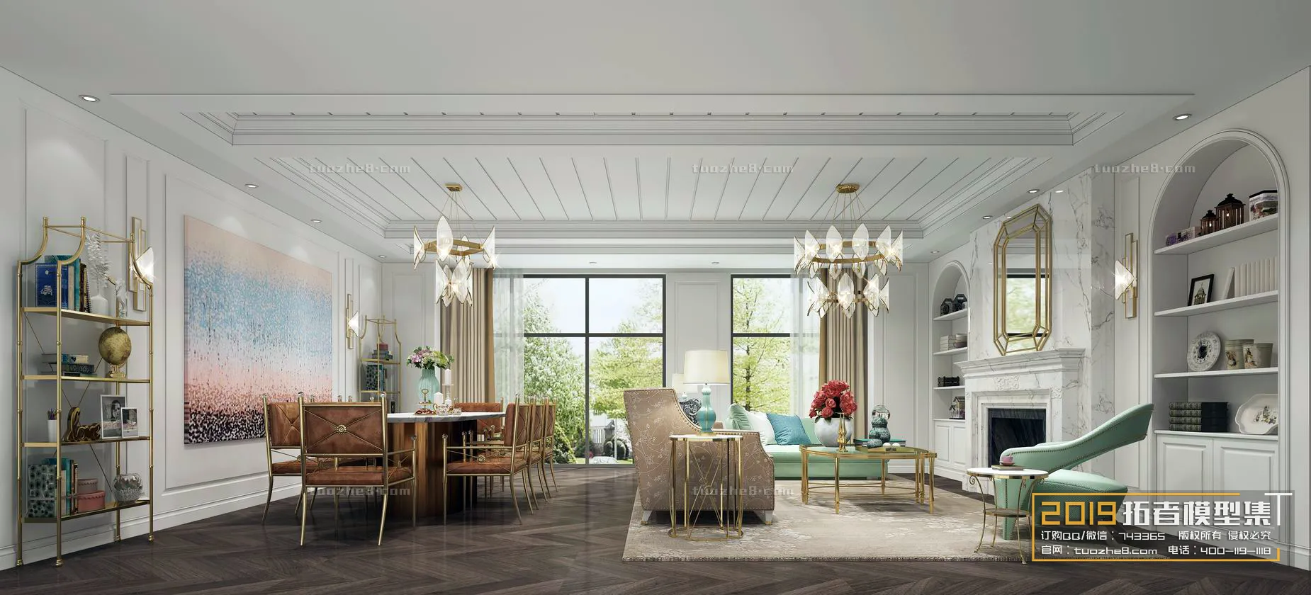 Extension Interior - LINGVING ROOM - AMERICAN STYLES - 012