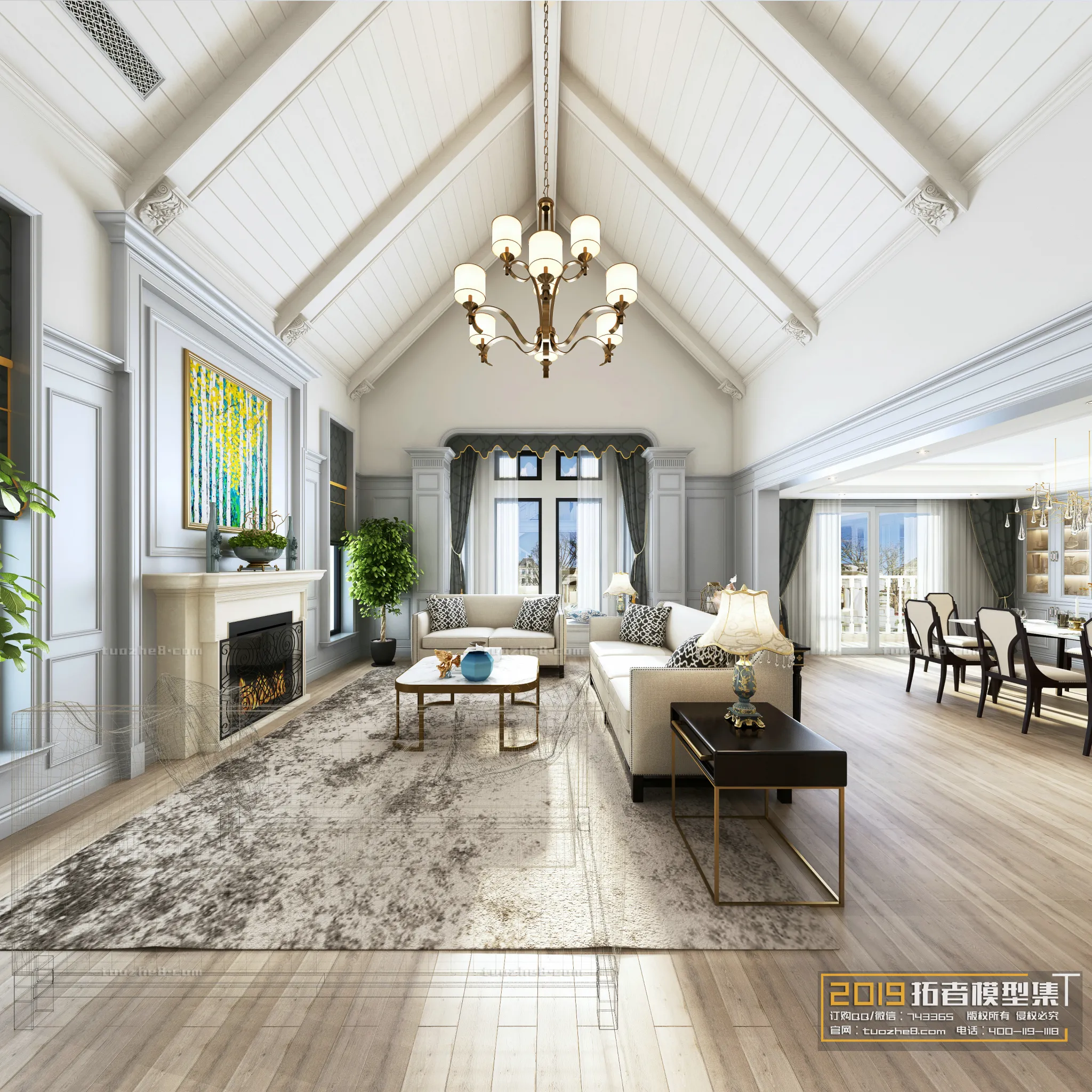 Extension Interior - LINGVING ROOM - AMERICAN STYLES - 015