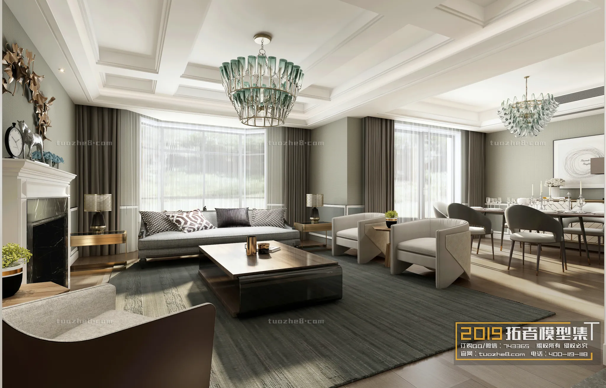 Extension Interior - LINGVING ROOM - AMERICAN STYLES - 016