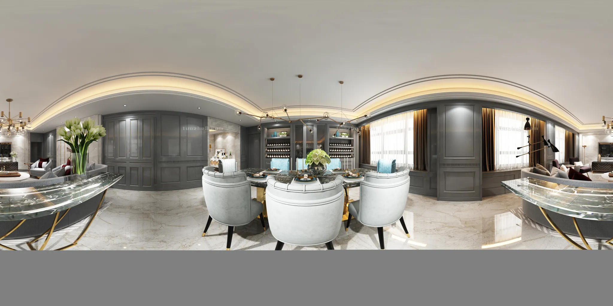 Extension Interior - LINGVING ROOM - AMERICAN STYLES - 021