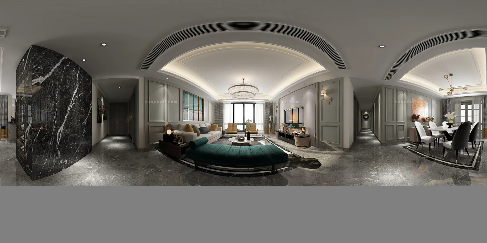 Extension Interior - LINGVING ROOM - AMERICAN STYLES - 023