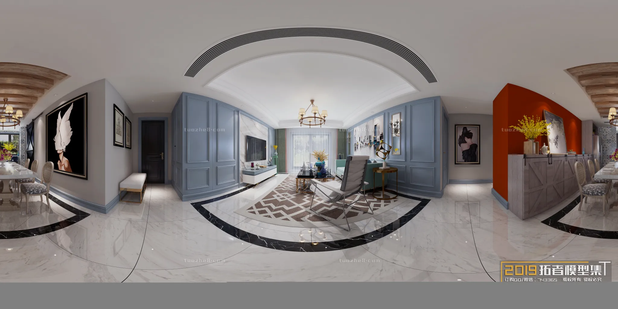 Extension Interior - LINGVING ROOM - AMERICAN STYLES - 024