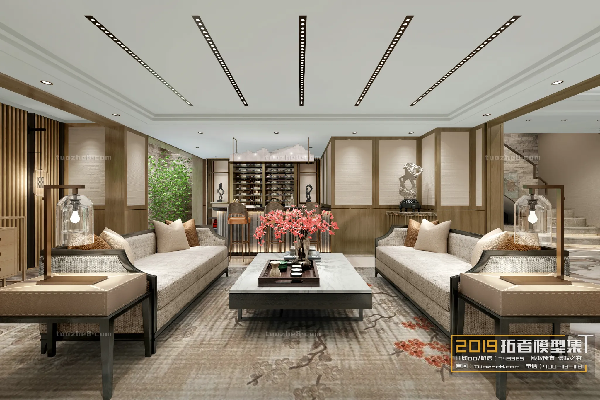 Extension Interior - LINGVING ROOM - CHINESE STYLES - 004