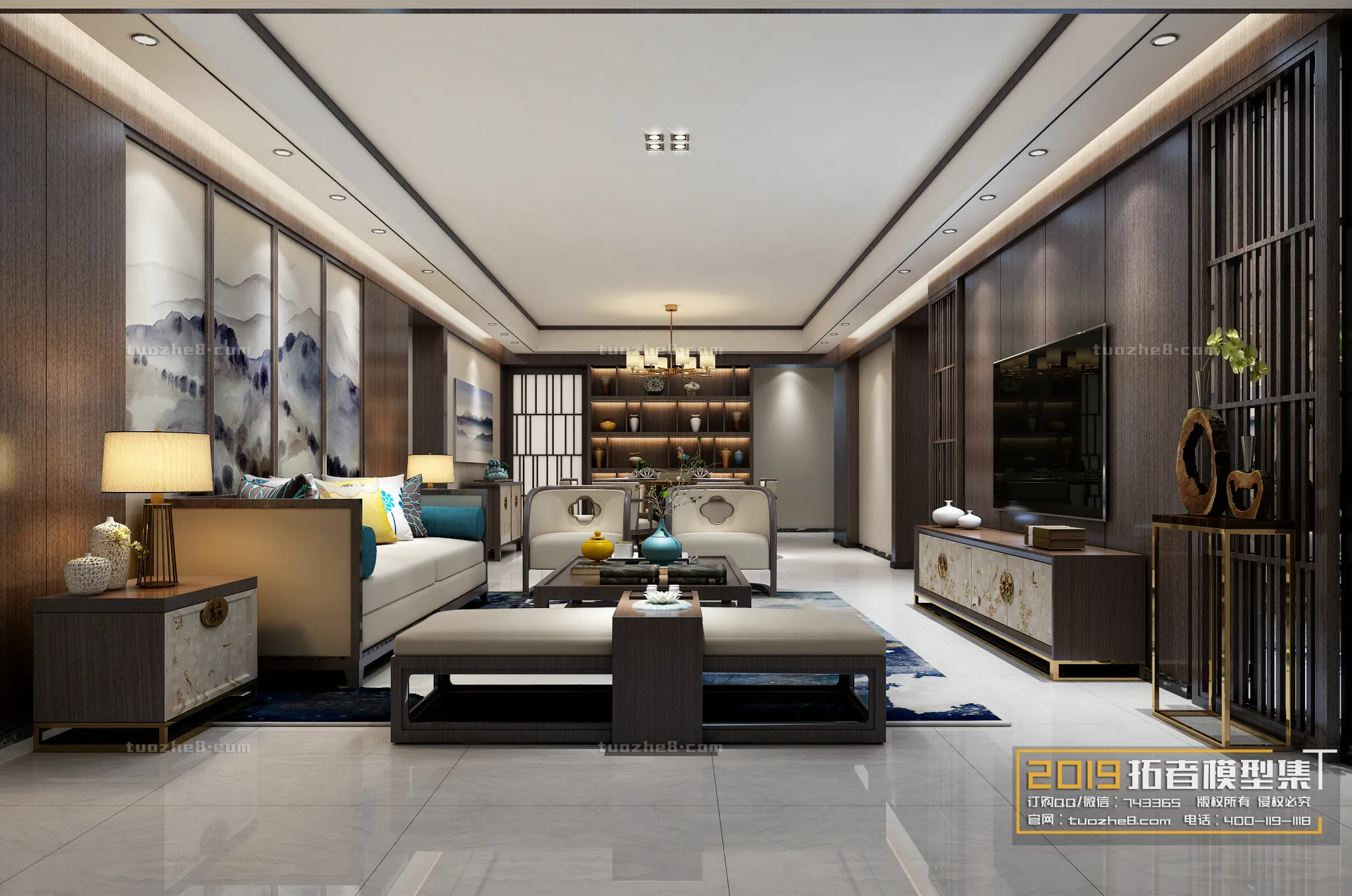 Extension Interior - LINGVING ROOM - CHINESE STYLES - 011