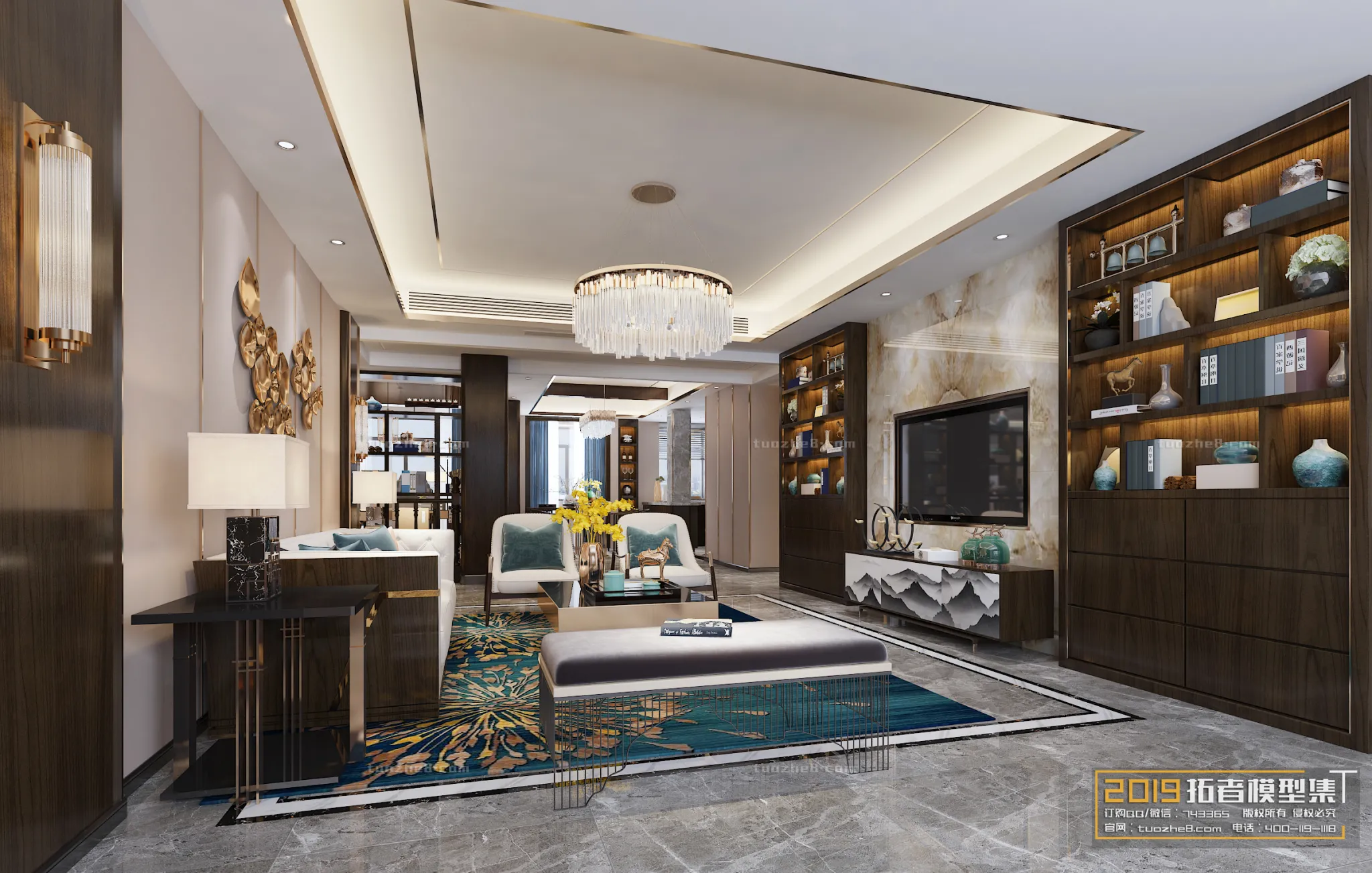 Extension Interior - LINGVING ROOM - CHINESE STYLES - 016