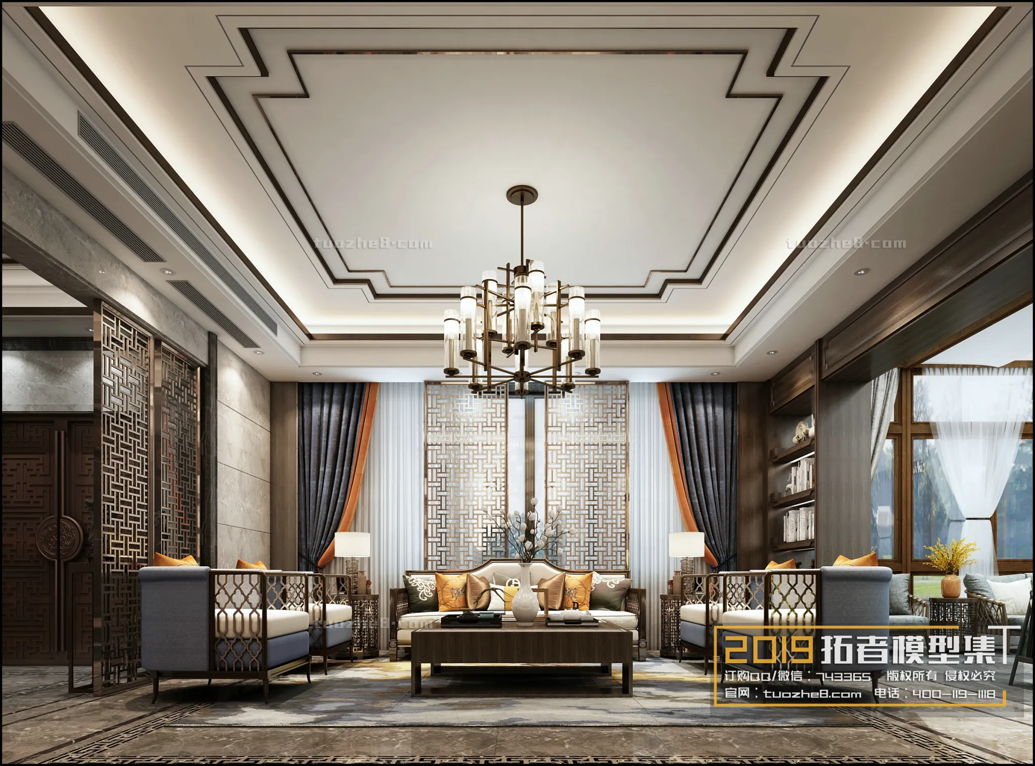 Extension Interior - LINGVING ROOM - CHINESE STYLES - 023