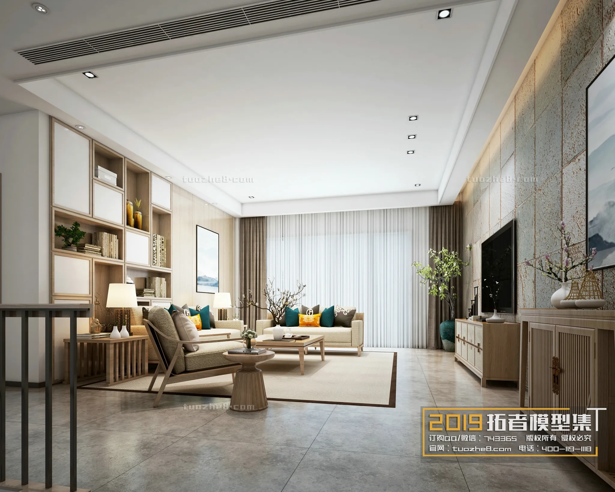 Extension Interior - LINGVING ROOM - CHINESE STYLES - 026
