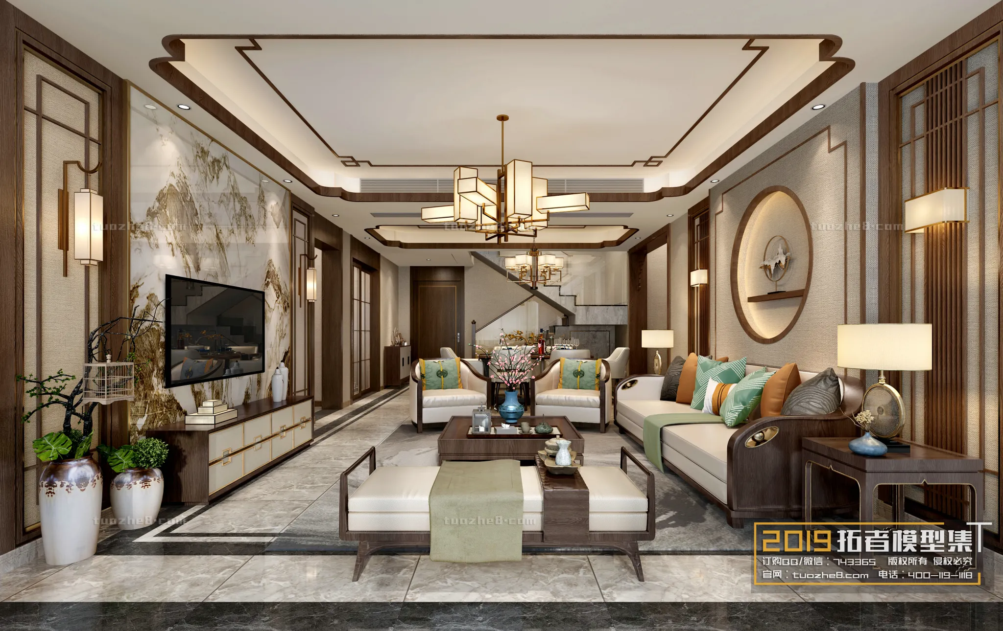 Extension Interior - LINGVING ROOM - CHINESE STYLES - 030