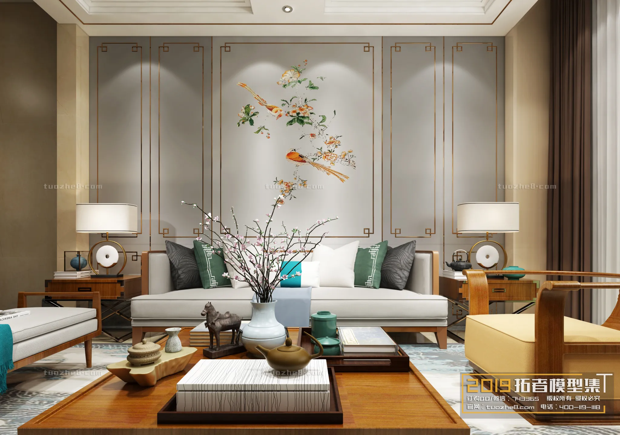 Extension Interior - LINGVING ROOM - CHINESE STYLES - 035