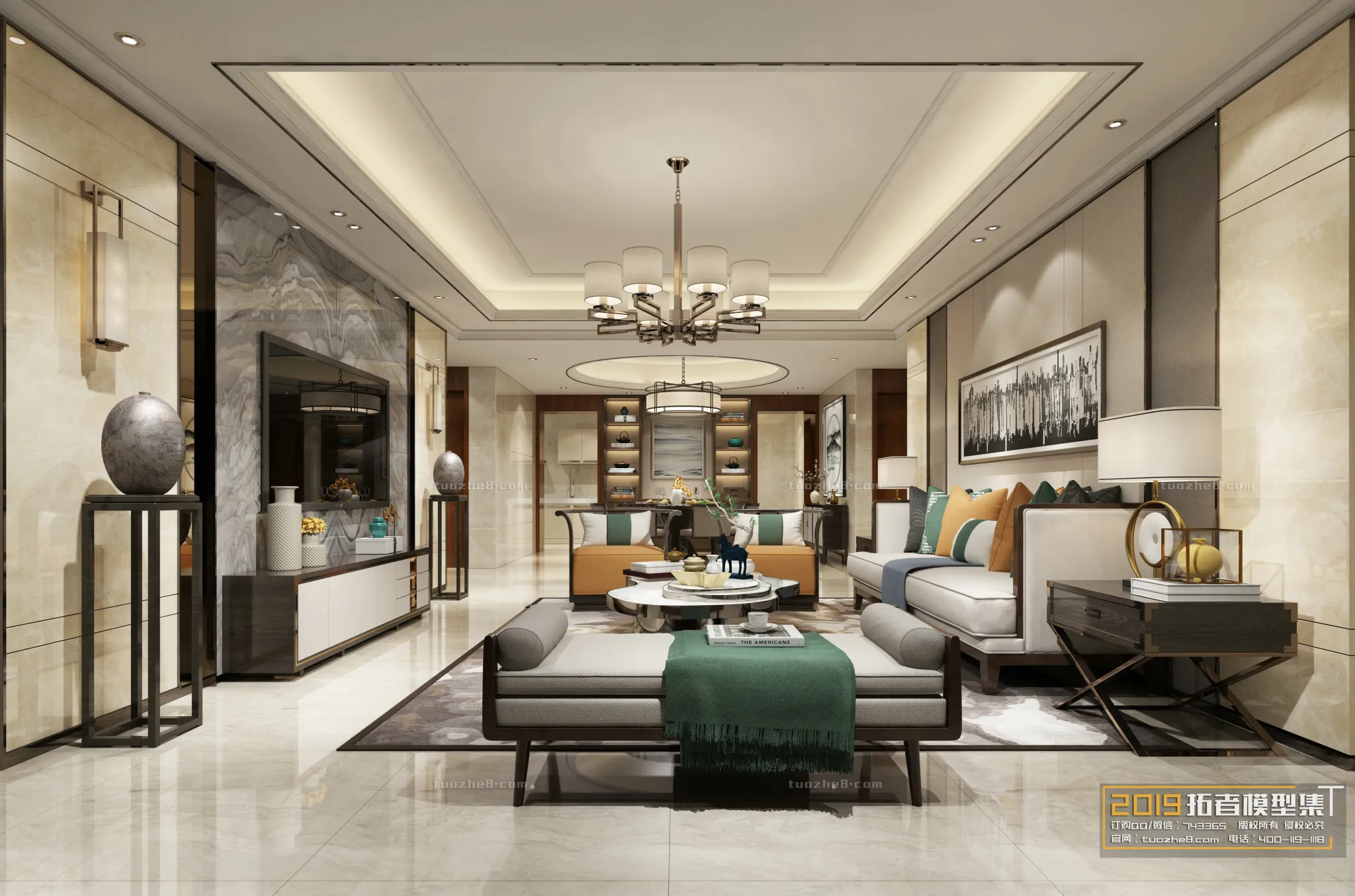 Extension Interior - LINGVING ROOM - CHINESE STYLES - 050