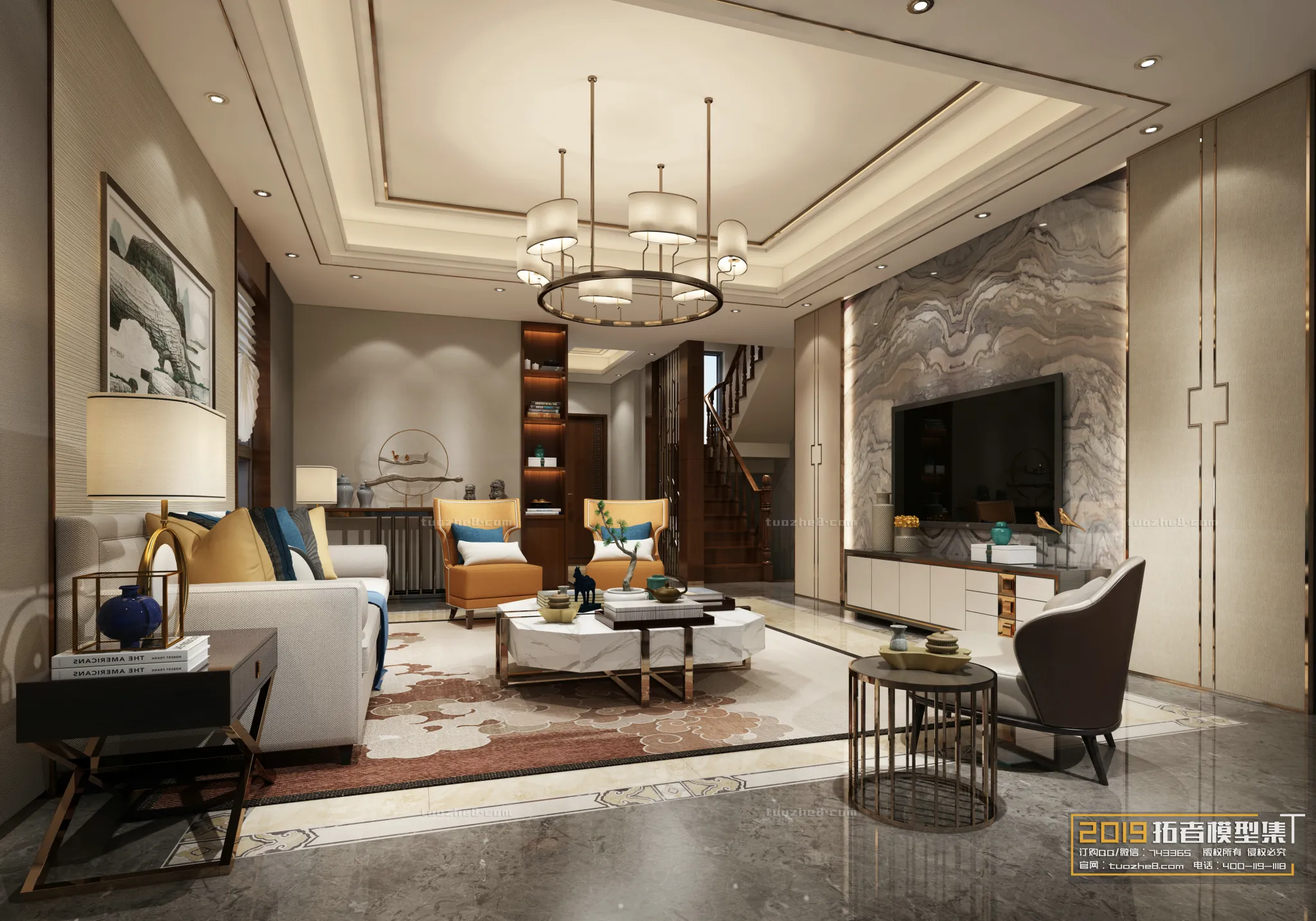 Extension Interior - LINGVING ROOM - CHINESE STYLES - 051