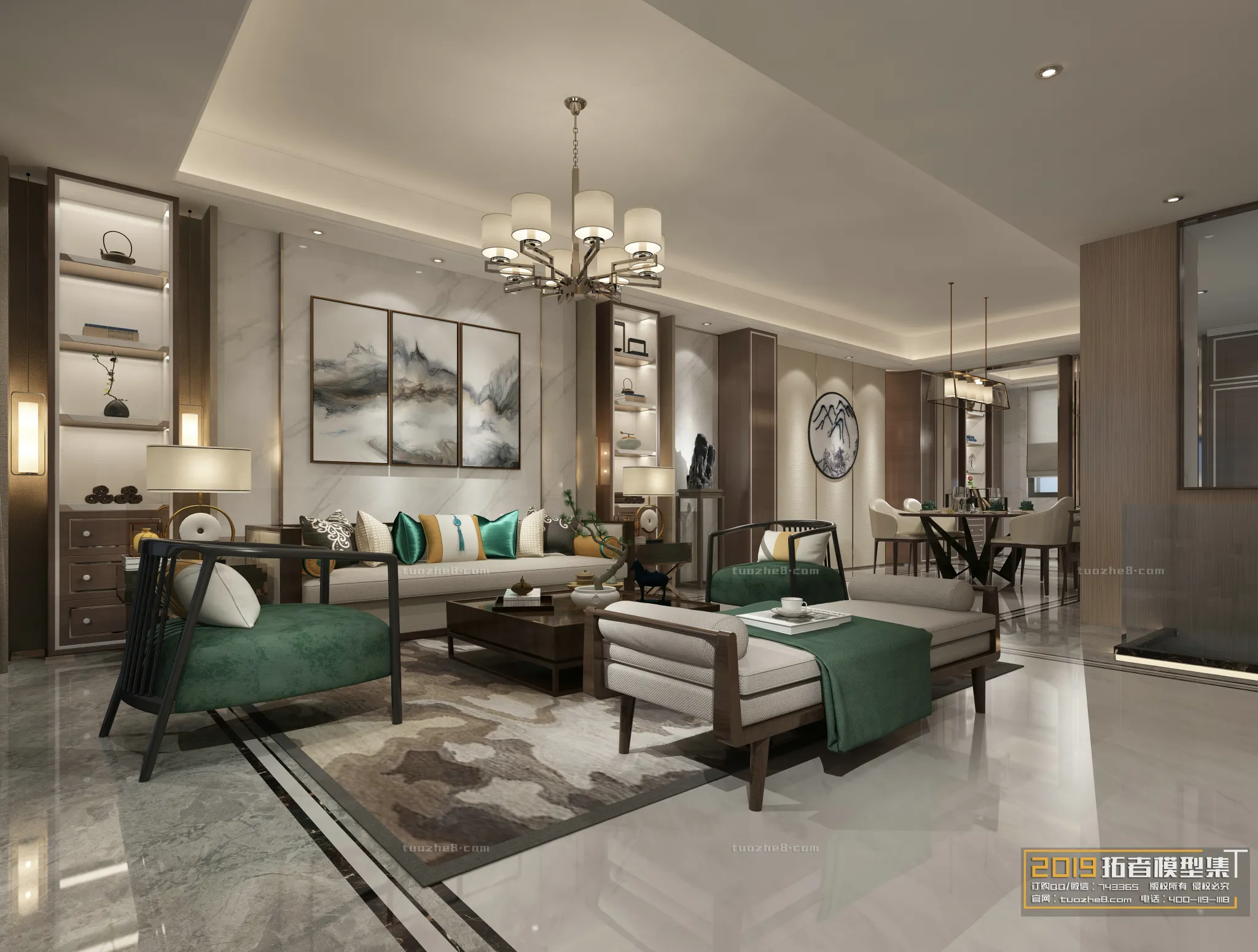 Extension Interior - LINGVING ROOM - CHINESE STYLES - 058