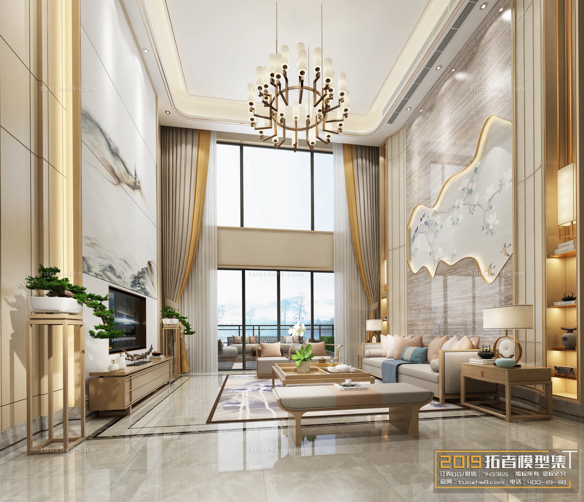 Extension Interior - LINGVING ROOM - CHINESE STYLES - 060