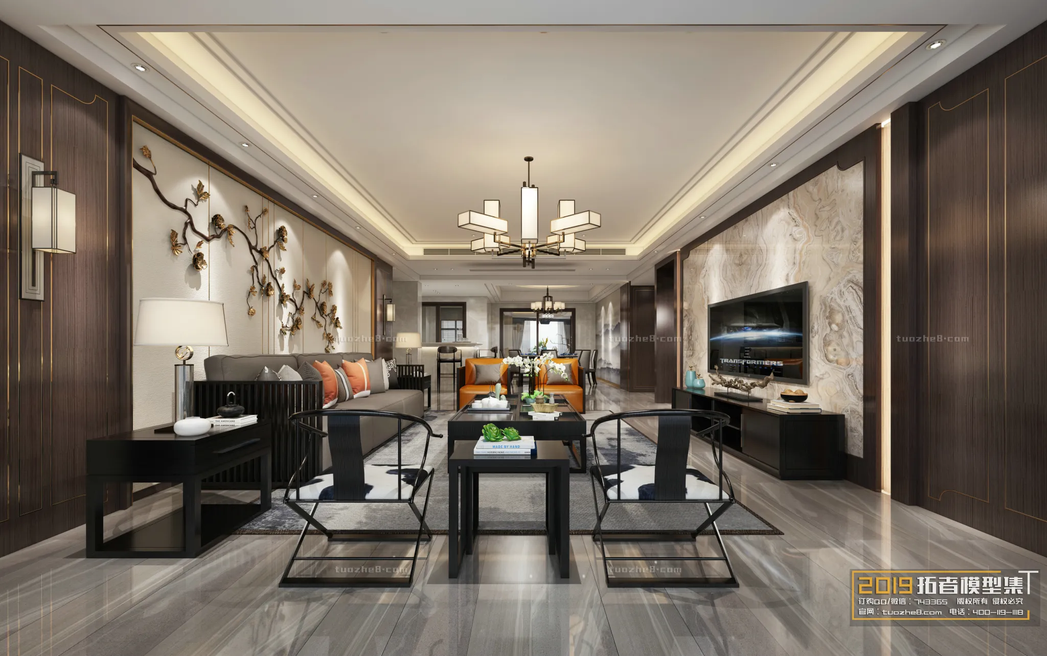 Extension Interior - LINGVING ROOM - CHINESE STYLES - 062