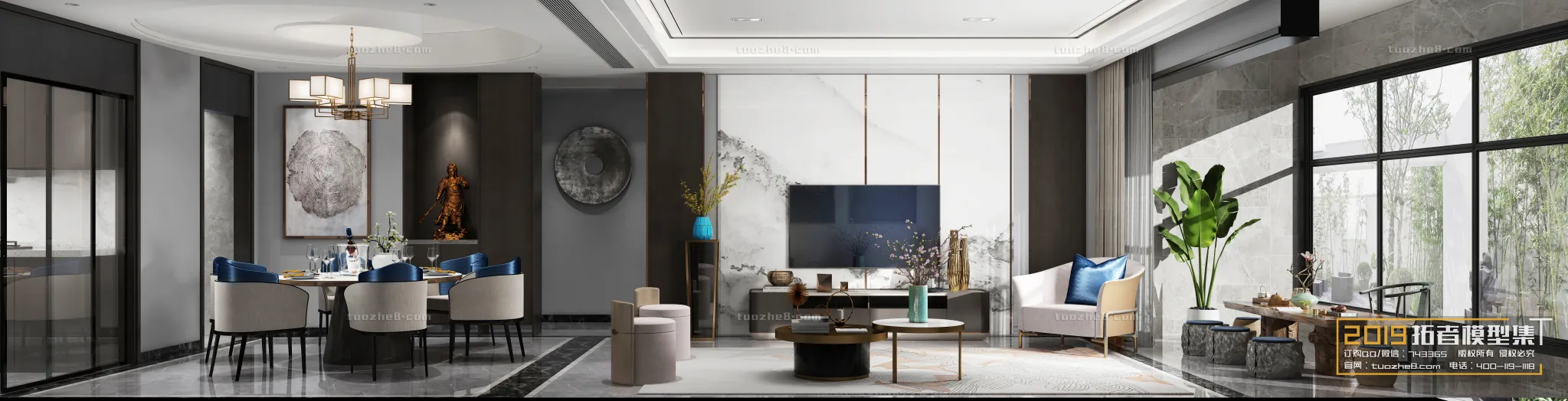 Extension Interior - LINGVING ROOM - CHINESE STYLES - 070