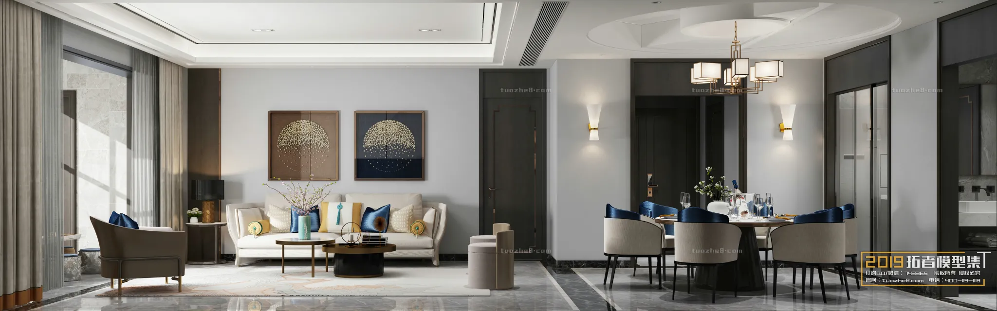 Extension Interior - LINGVING ROOM - CHINESE STYLES - 071