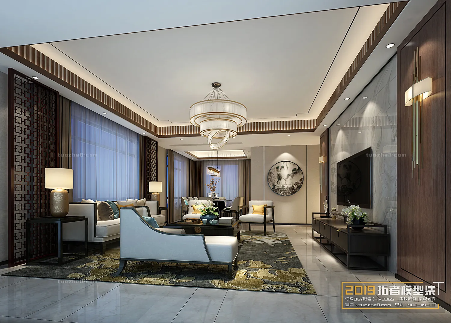 Extension Interior - LINGVING ROOM - CHINESE STYLES - 074