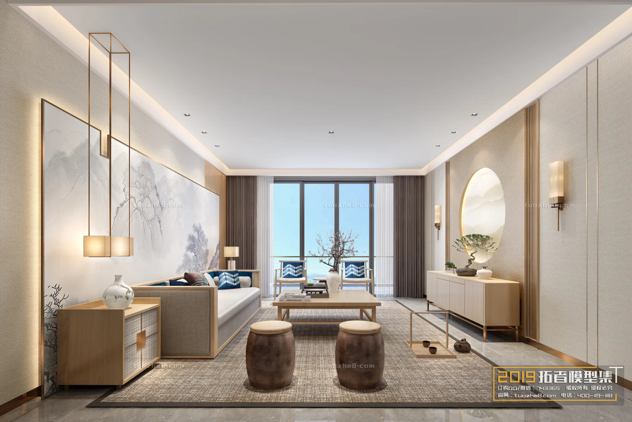 Extension Interior - LINGVING ROOM - CHINESE STYLES - 077