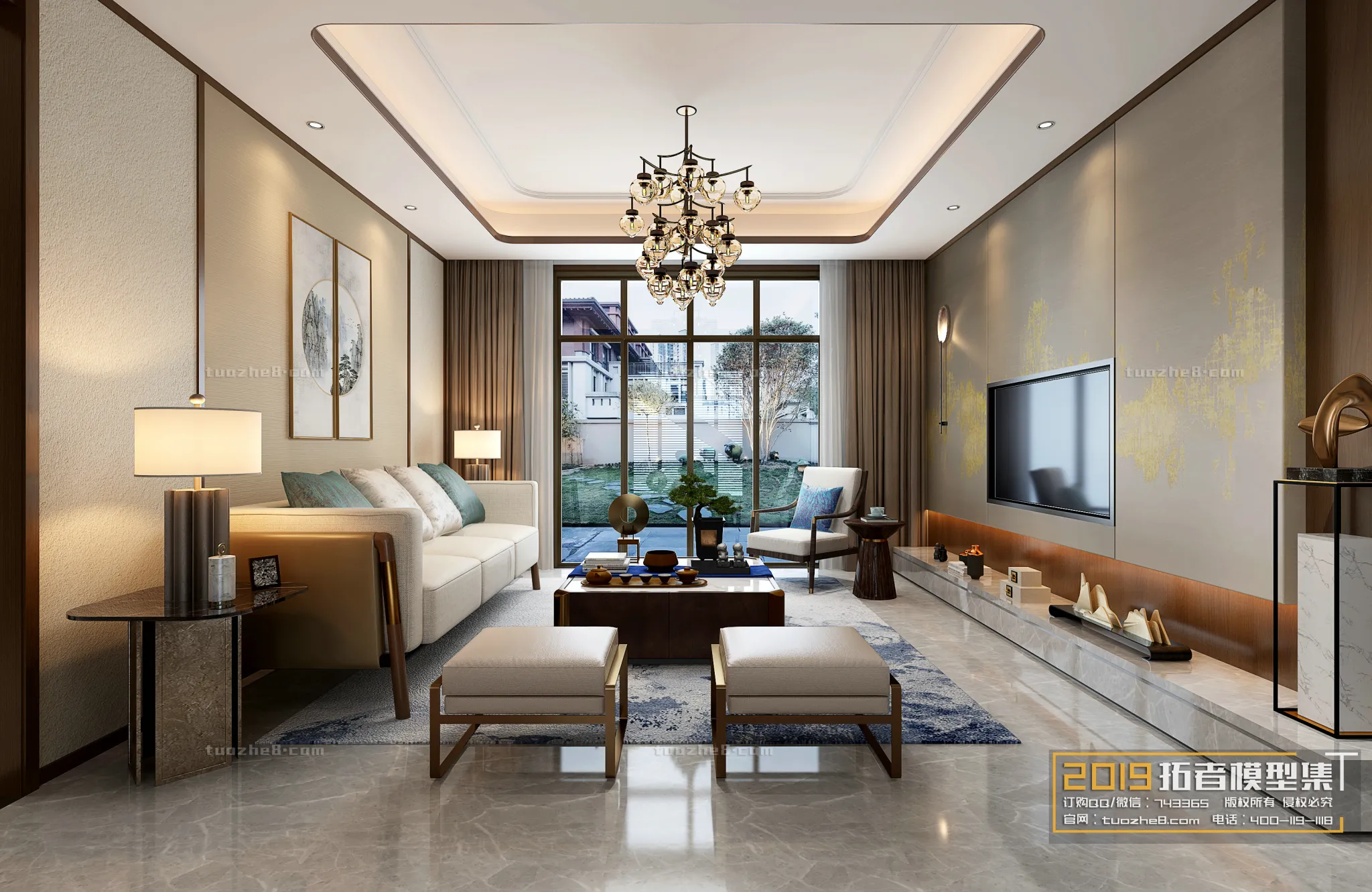 Extension Interior - LINGVING ROOM - CHINESE STYLES - 079