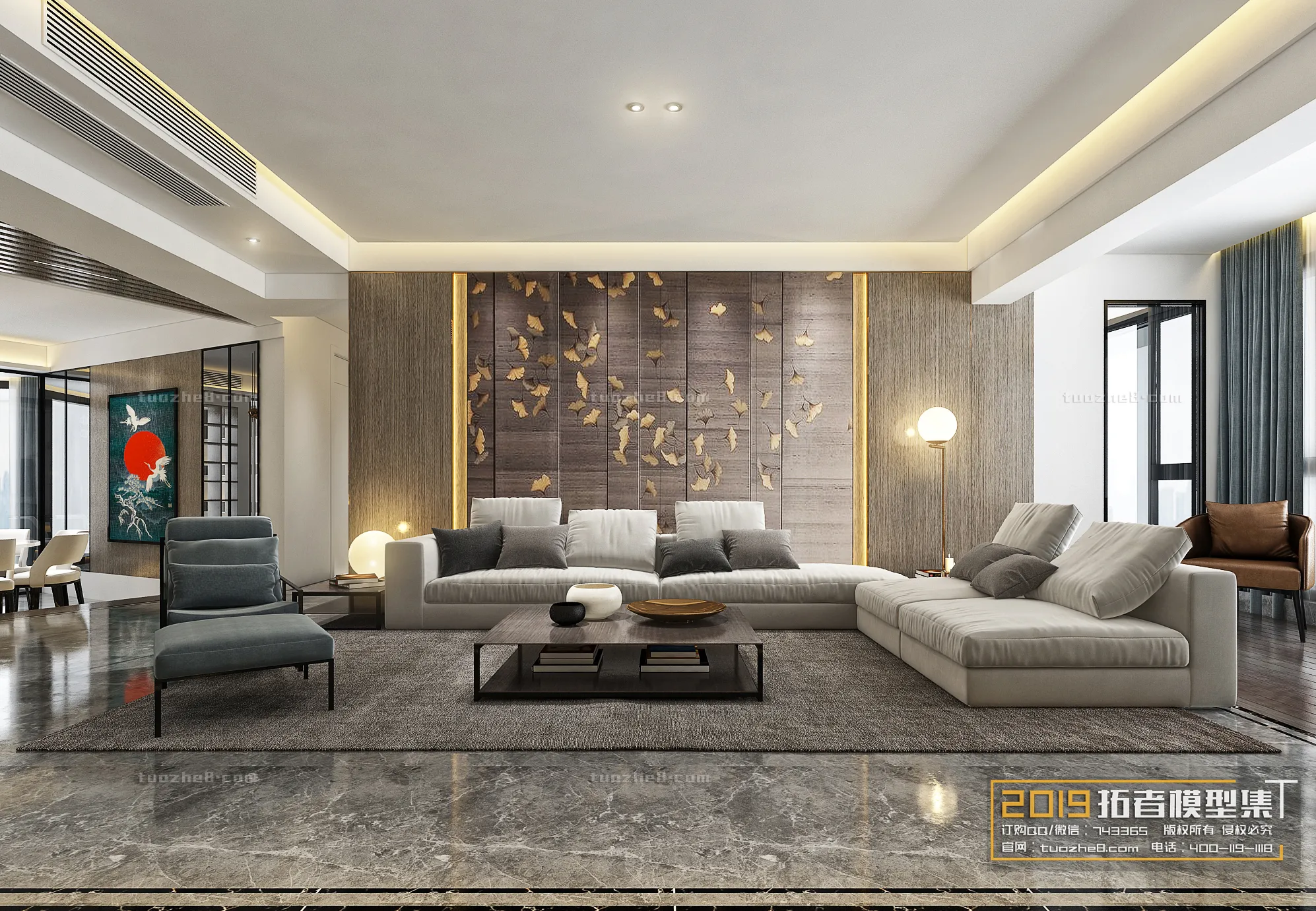 Extension Interior - LINGVING ROOM - CHINESE STYLES - 081