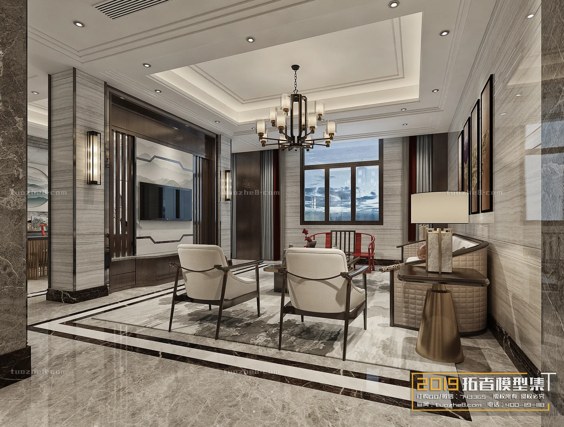 Extension Interior - LINGVING ROOM - CHINESE STYLES - 083