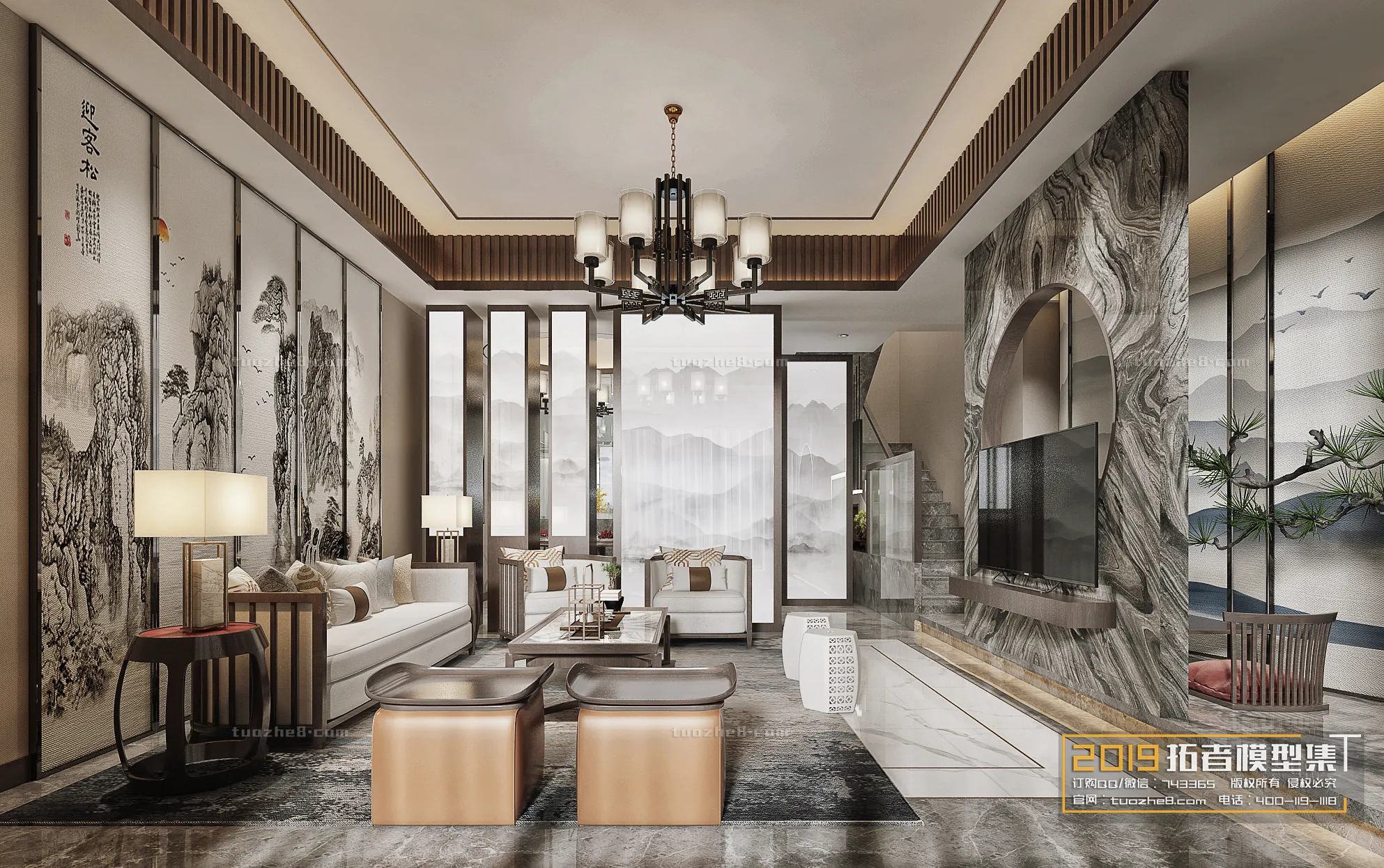 Extension Interior - LINGVING ROOM - CHINESE STYLES - 084