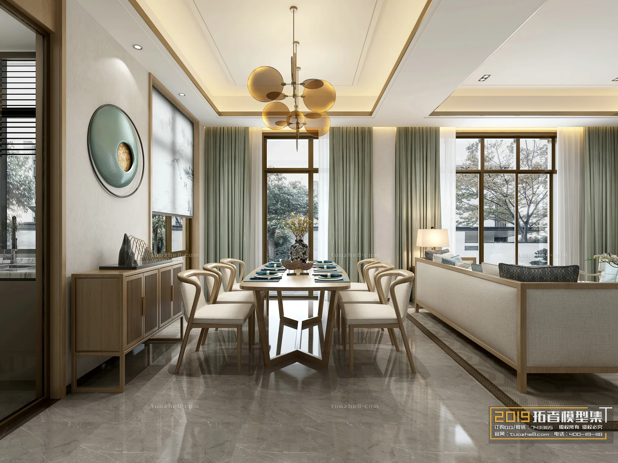 Extension Interior - LINGVING ROOM - CHINESE STYLES - 089