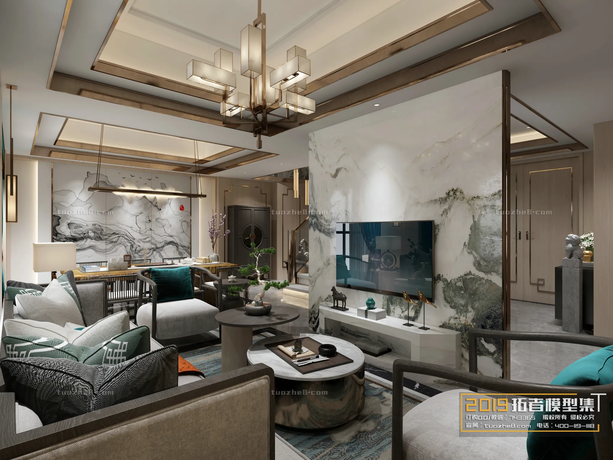 Extension Interior - LINGVING ROOM - CHINESE STYLES - 092